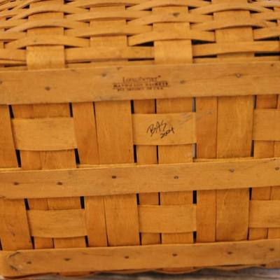 Longaberger Handwoven Oval Waste Basket