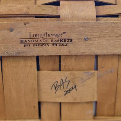 Longaberger Handwoven Oval Waste Basket