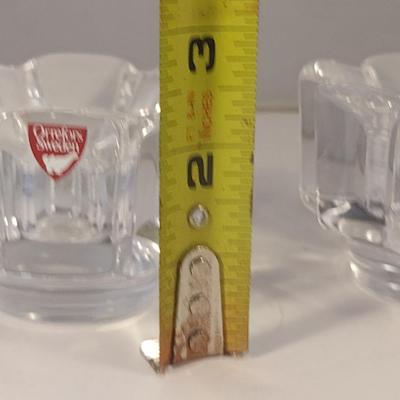 Sale Photo Thumbnail #631: Pair of Orrefors Sweden Crystal Candle Stick Holders