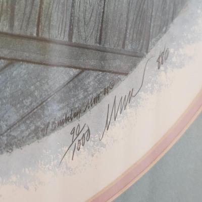 Signed/Numbered P. Buckley Moss Amish Themed Print (DR-JS)
