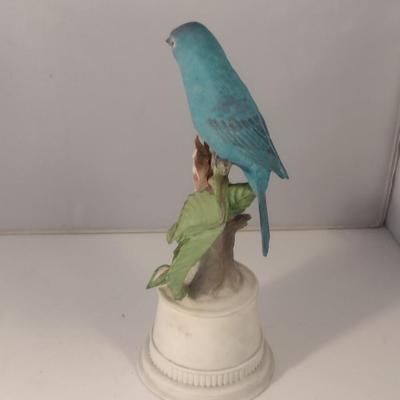 Sale Photo Thumbnail #640: Boehm 'Indigo Bunting' Bird Figurine- Approx 10 3/8" Tall
