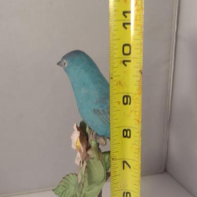 Sale Photo Thumbnail #641: Boehm 'Indigo Bunting' Bird Figurine- Approx 10 3/8" Tall