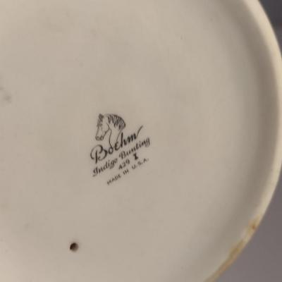 Sale Photo Thumbnail #642: Boehm 'Indigo Bunting' Bird Figurine- Approx 10 3/8" Tall