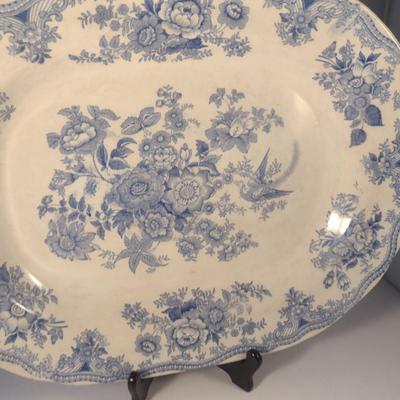 Sale Photo Thumbnail #652: Vintage Transfer Ware Serving Platter- Approx 18" Wide