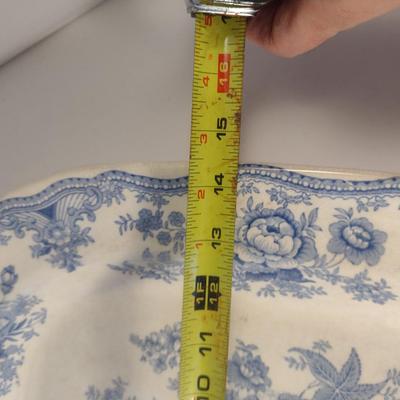 Sale Photo Thumbnail #655: Vintage Transfer Ware Serving Platter- Approx 18" Wide