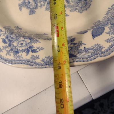 Sale Photo Thumbnail #654: Vintage Transfer Ware Serving Platter- Approx 18" Wide