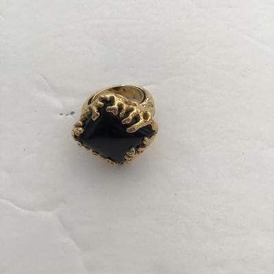 Sale Photo Thumbnail #65: Very nice gold tone chunky statement ring please see attached photos