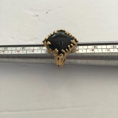 Sale Photo Thumbnail #62: Very nice gold tone chunky statement ring please see attached photos