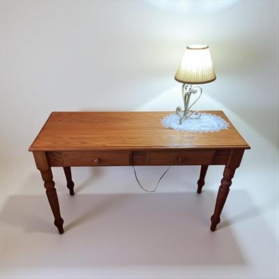 Sale Photo Thumbnail #145: Oak Console Table/Desk With two Drawers
Approximately 40"X18"X30"