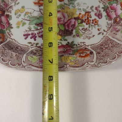 Sale Photo Thumbnail #706: Vintage Mason's Ironstone China Serving Platter- Approx 10" Wide