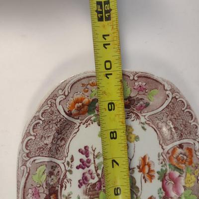 Sale Photo Thumbnail #705: Vintage Mason's Ironstone China Serving Platter- Approx 10" Wide