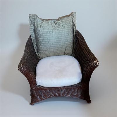 Sale Photo Thumbnail #153: Dark Brown Rattan Armchair