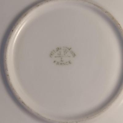 Sale Photo Thumbnail #713: Limoges France Porcelain Gilt Serving Plate- Approx 13 1/4" in Diameter.  Plate stand not included.