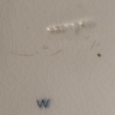 Sale Photo Thumbnail #718: Porcelain Bowl with Transfer Design- Approx 10 3/8" in Diameter