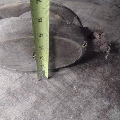 Large Wood and Metal Barn Pulley