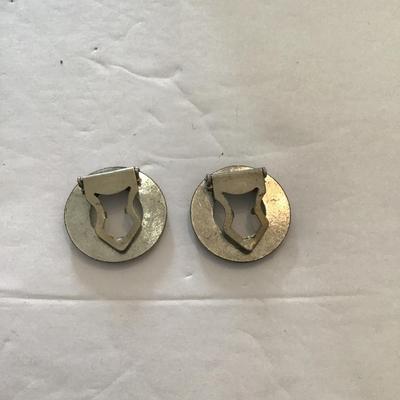 Sale Photo Thumbnail #105: vintage Silvertone shoe clips please see attached photos
