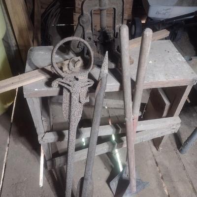 Collection of Vintage and Primitive Tools and Barn Finds Choice C
