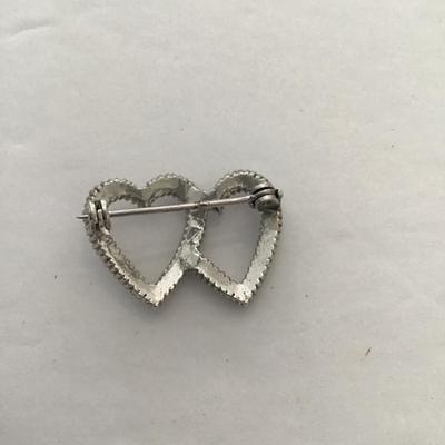 Sale Photo Thumbnail #113: Vintage, silver tone heart brooch Please see attached photos.