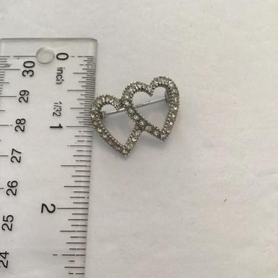 Sale Photo Thumbnail #112: Vintage, silver tone heart brooch Please see attached photos.