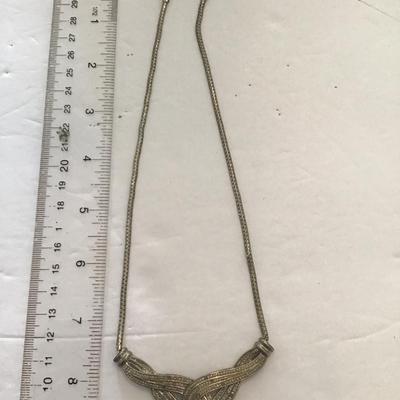 Sale Photo Thumbnail #138: Vintage Silvertone, Banana Republic, choker style necklace. Please see attached photos.
