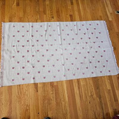Pink Tulip Dedign Cotyon Rug (LR-JS)