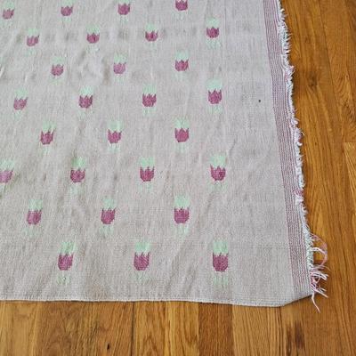 Pink Tulip Dedign Cotyon Rug (LR-JS)