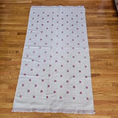 Pink Tulip Dedign Cotyon Rug (LR-JS)