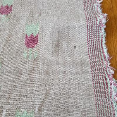 Pink Tulip Dedign Cotyon Rug (LR-JS)