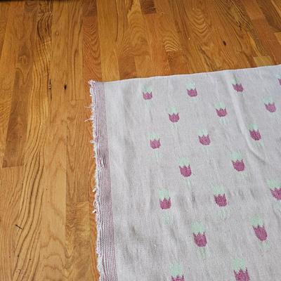 Pink Tulip Dedign Cotyon Rug (LR-JS)