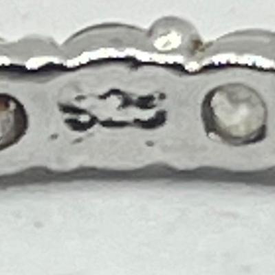 LOT 2: Two Sterling Silver Cubic Zirconia Rings - Size 8 and 9 - 6.4 GTW