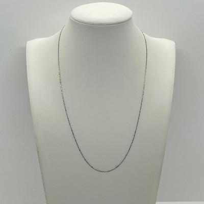 LOT 6: 14K White Gold 18" Necklace -1.2 Grams
