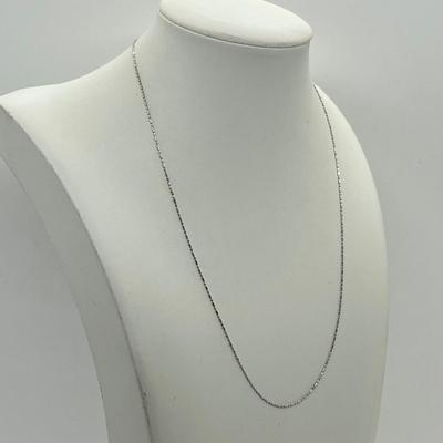 LOT 6: 14K White Gold 18" Necklace -1.2 Grams