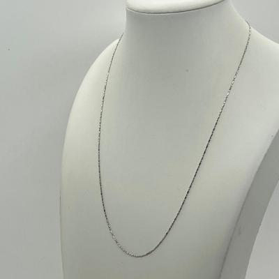 LOT 6: 14K White Gold 18" Necklace -1.2 Grams