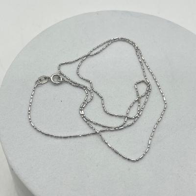 LOT 6: 14K White Gold 18" Necklace -1.2 Grams