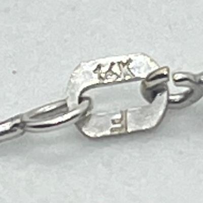 LOT 6: 14K White Gold 18" Necklace -1.2 Grams