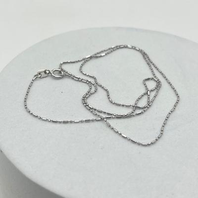 LOT 6: 14K White Gold 18" Necklace -1.2 Grams