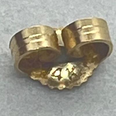 LOT 9: 14K Yellow Gold Pierced Earrings - 2.3 Grams