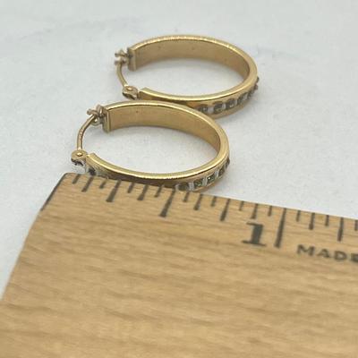 LOT 11: 14K Yellow Gold Hoop Earrings - 1.3 GTW