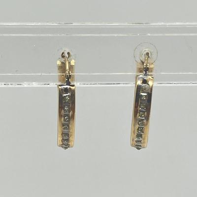 LOT 11: 14K Yellow Gold Hoop Earrings - 1.3 GTW