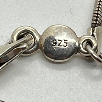 LOT 15: Four (4) Sterling Silver Necklaces with Pendant and Pierced Earrings - 60 GTW