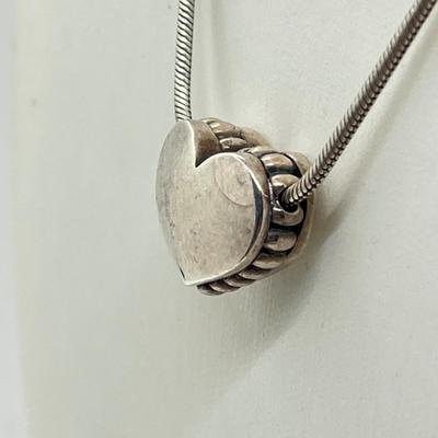 LOT 15: Four (4) Sterling Silver Necklaces with Pendant and Pierced Earrings - 60 GTW