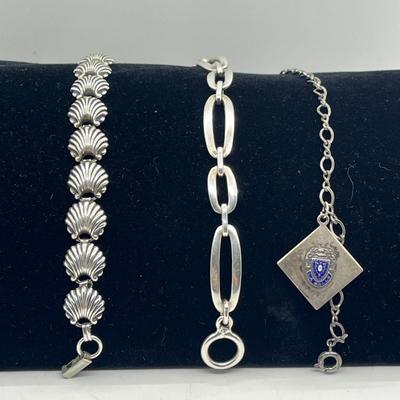LOT 17: Three (3) Sterling Silver Bracelets - 33.1 Grams
