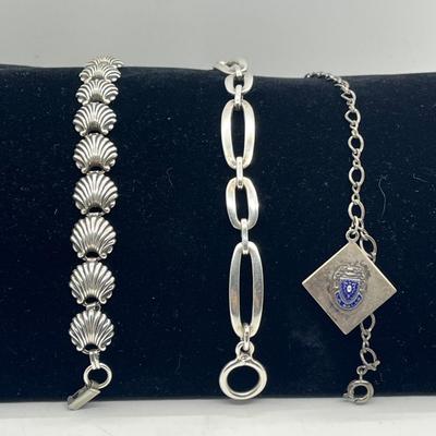 LOT 17: Three (3) Sterling Silver Bracelets - 33.1 Grams