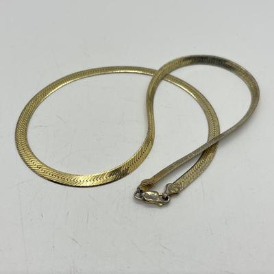 LOT 18: Gold Vermeil Sterling Silver 18" Necklace - 11.6 Grams