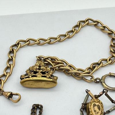 LOT 21: Vintage Pocket Watch Chains