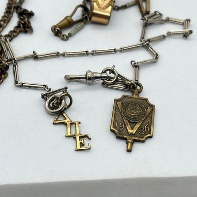 LOT 21: Vintage Pocket Watch Chains