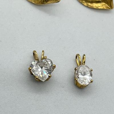 LOT 24: Collection of Gold Toned Pierced Earrings