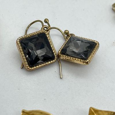 LOT 24: Collection of Gold Toned Pierced Earrings