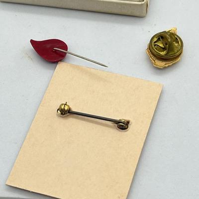 LOT 26: Vintage Red Cross Pins - One is Sterling and still in the package!