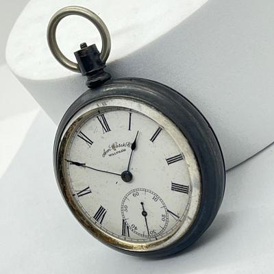 LOT 29: Vintage Waltham Pocket Watch with Coin Silver Case - Needs Repair